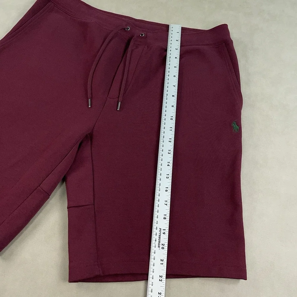 Polo Ralph Lauren Sweat Shorts Mens XL Burgundy Fleece Drawstring Pony Logo